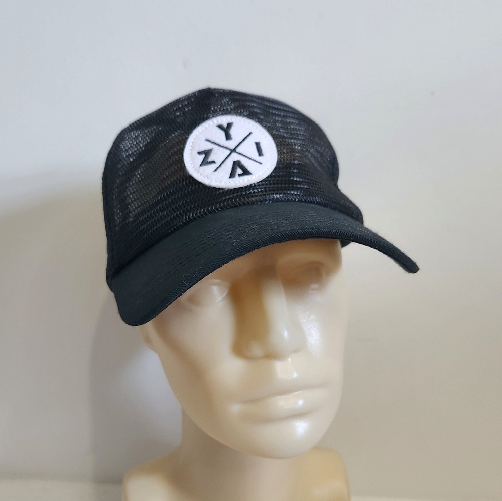 Zyia Active Black White Logo Patch Mesh Baseball Hat Cap Unisex